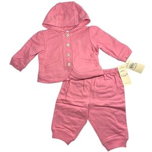 NWT Ralph Lauren pink Hooded Baby Outfit size 6M